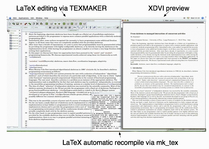 Screenshot of mktex running